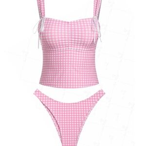 NWT 3-piece SeaMolly Swim (GINGHAM RUCHED TANKINI)